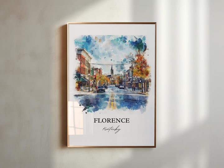 Florence, KY, Kentucky – Watercolor Art Print
