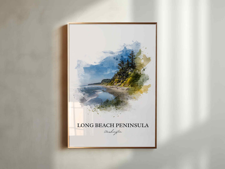 Long Beach Peninsula, Washington – Watercolor Art Print