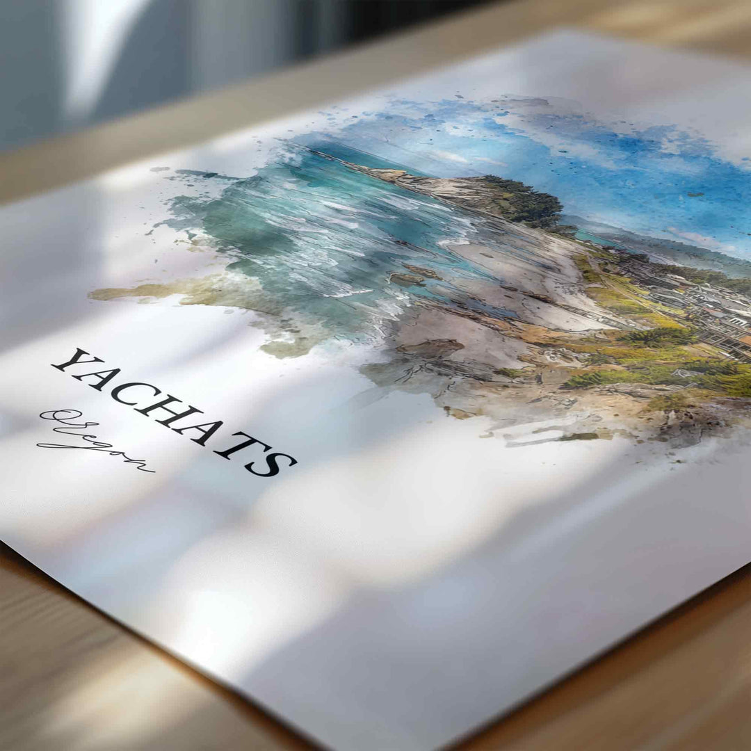 Yachats, Oregon – Watercolor Art Print