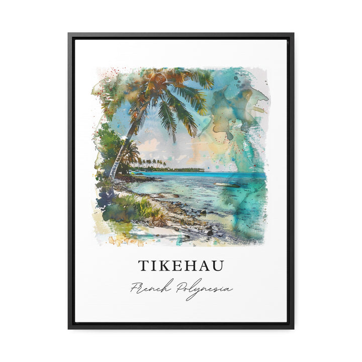 Tikehau Wall Art, Porutu-kai Print,  French Polynesia Watercolor Art, Tikehau Gift,