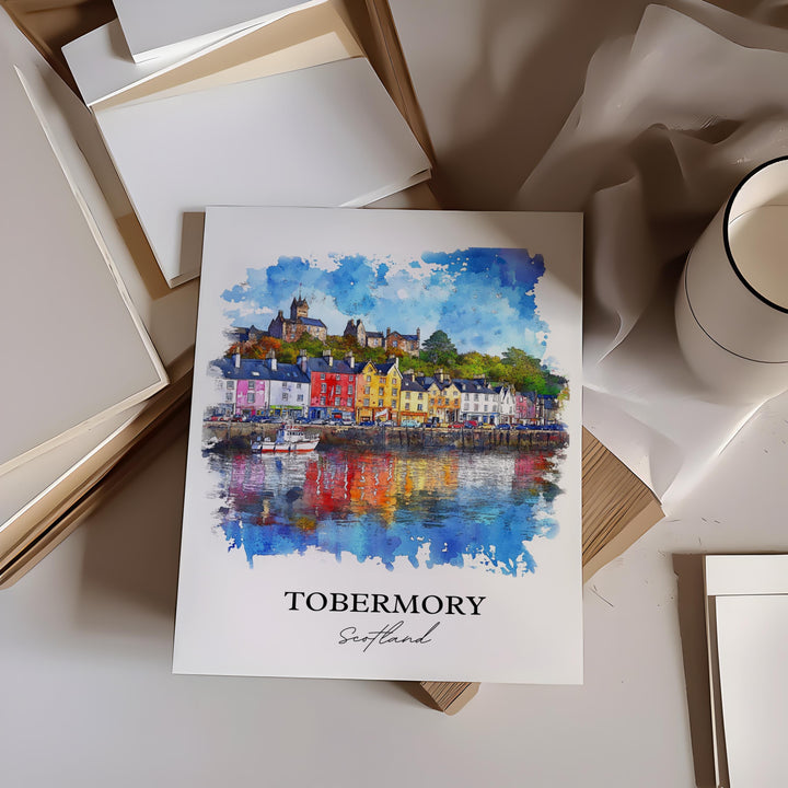 Tobermory, Scotland – Watercolor Art Print