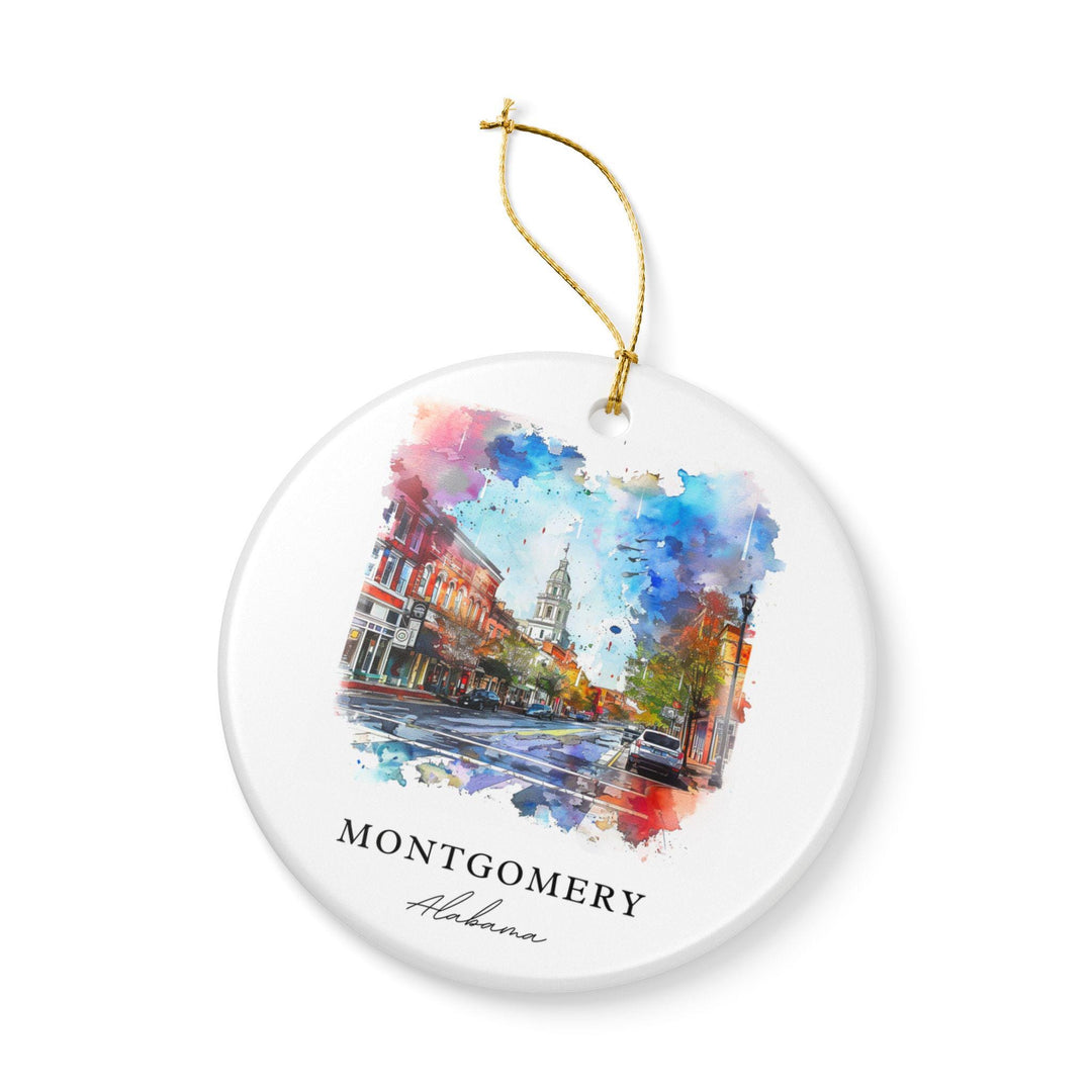 Montgomery AL Ornament: Unique Montgomery Souvenir, Alabama Xmas Decor, and Authentic Montgomery Alabama Gift