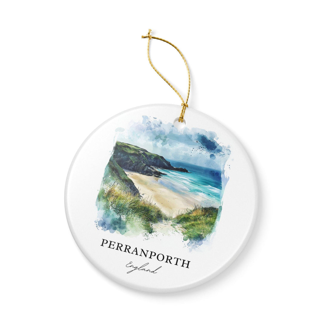 Perranporth, England Ornament: Unique Perranporth England Souvenir, Perranporth Xmas Decor, and Authentic England Gift