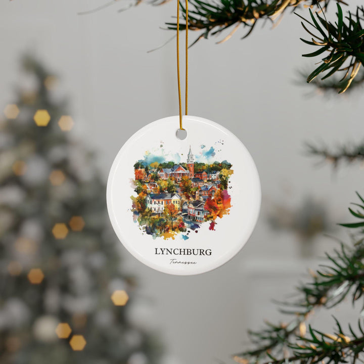 Lynchburg TN Ornament: Unique Lynchburg Souvenir, Lynchburg Tennessee Xmas Decor, and Authentic Lynchburg Gift