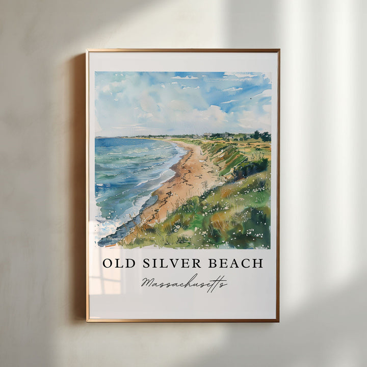 Old Silver Beach Art, Falmouth MA Print, Cape Cod Wall Art, Cape Cod Beach Gift, Travel Print, Travel Poster, Travel Gift, Housewarming Gift