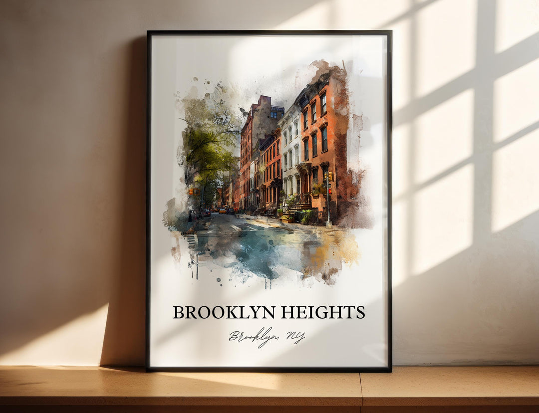 Brooklyn Heights, NY – Watercolor Art Print