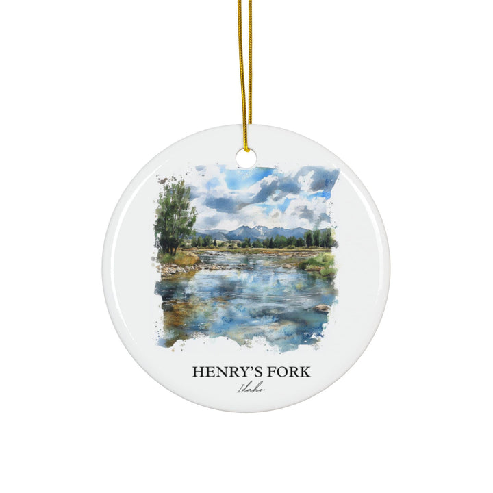 Henry's Fork Ornament: Unique Henry's Fork Souvenir, Idaho Xmas Decor, and Authentic Idaho Gift