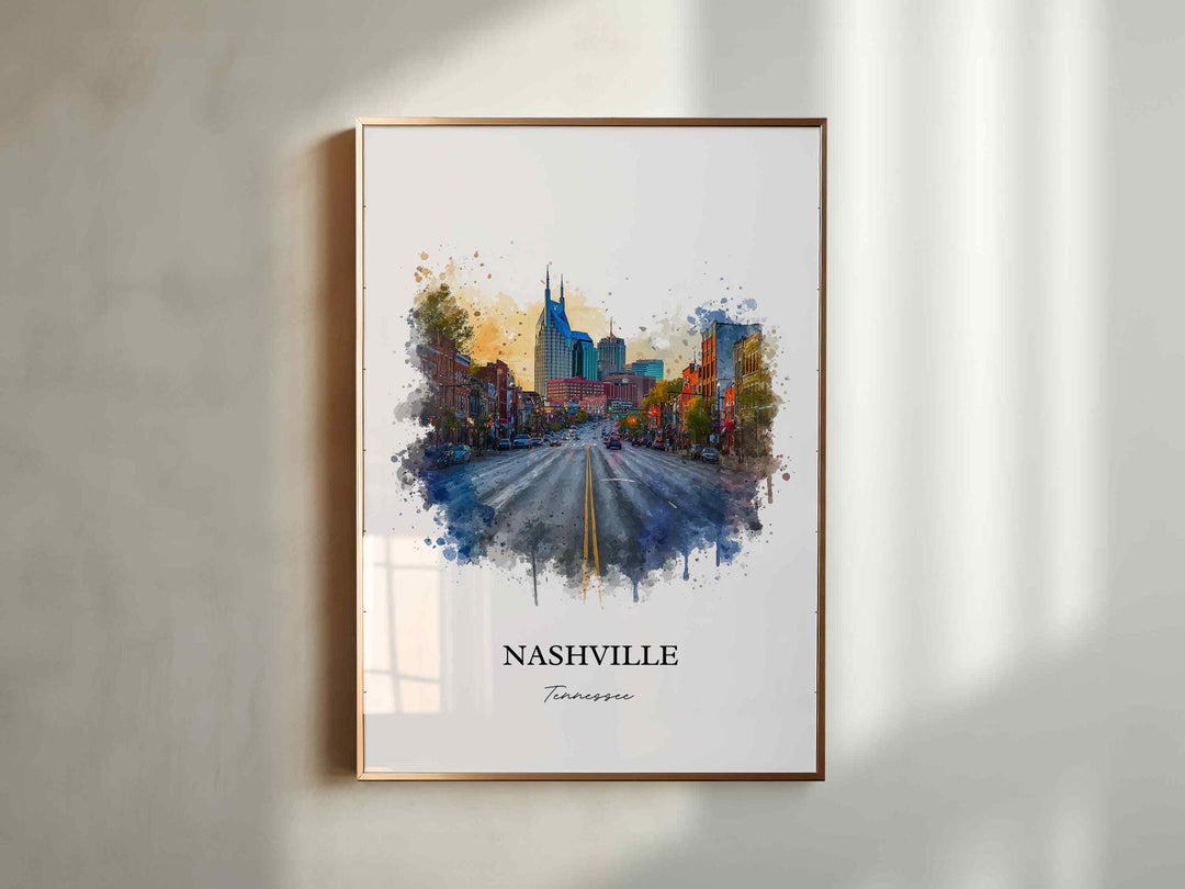 Nashville, Tennessee – Watercolor Art Print
