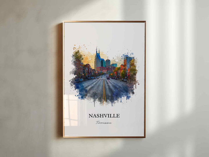 Nashville, Tennessee – Watercolor Art Print