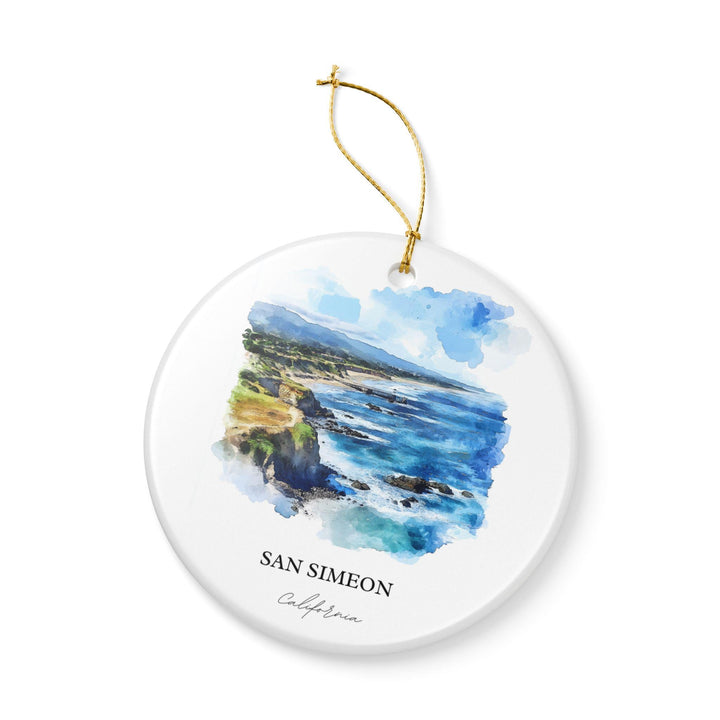 San Simeon California Ornament: Unique San Simeon CA Souvenir, California Xmas Decor, and Authentic San Simeon CA Gift