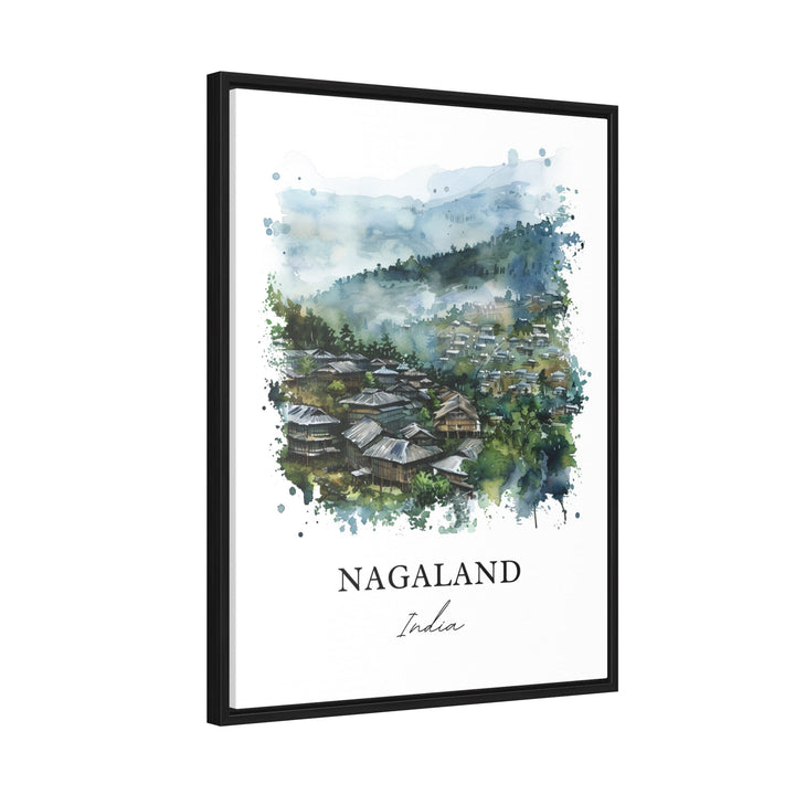 Nagaland Wall Art, Nagaland India Print, Kohima India Watercolor, Nagaland India Gift,