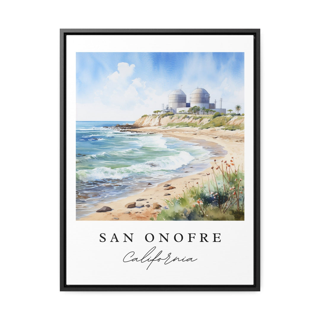 San Onofre CA wall art - San Diego Cali art, San Onofre matte print, Wedding gift, Birthday present, Custom Text, Perfect Gift