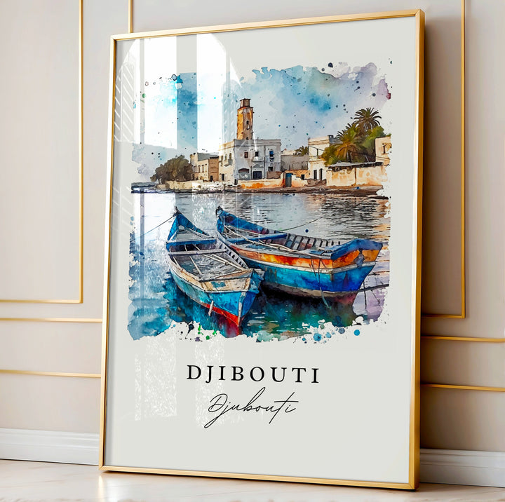 Djibouti wall art - Djibouti, Djibouti print, Djibouti Wedding gift, Djibouti City Birthday present, Custom Text, Perfect Gift