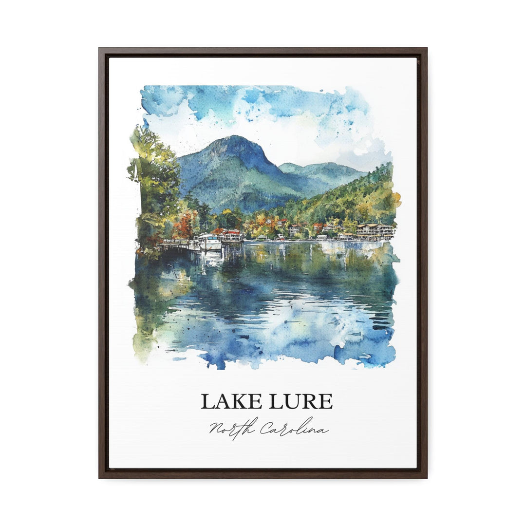 Lake Lure NC Wall Art, Rutherford County Print, Chimney Rock Watercolor Art, Lake Lure Gift, Travel Print, Travel Poster, Housewarming Gift
