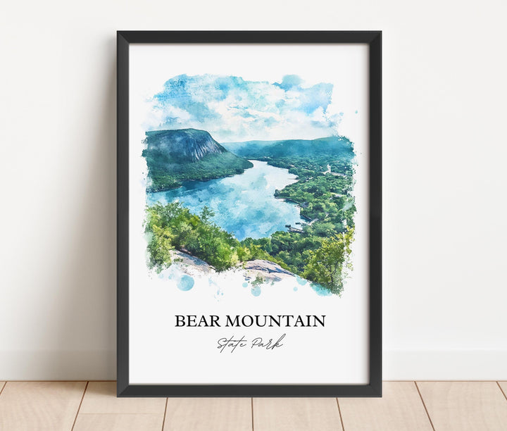 Bear Mountain NY Art, Stony Point NY Print, Hudson Valley Watercolor, Hudson Highlands Gift, Travel Print, Travel Poster, Housewarming Gift
