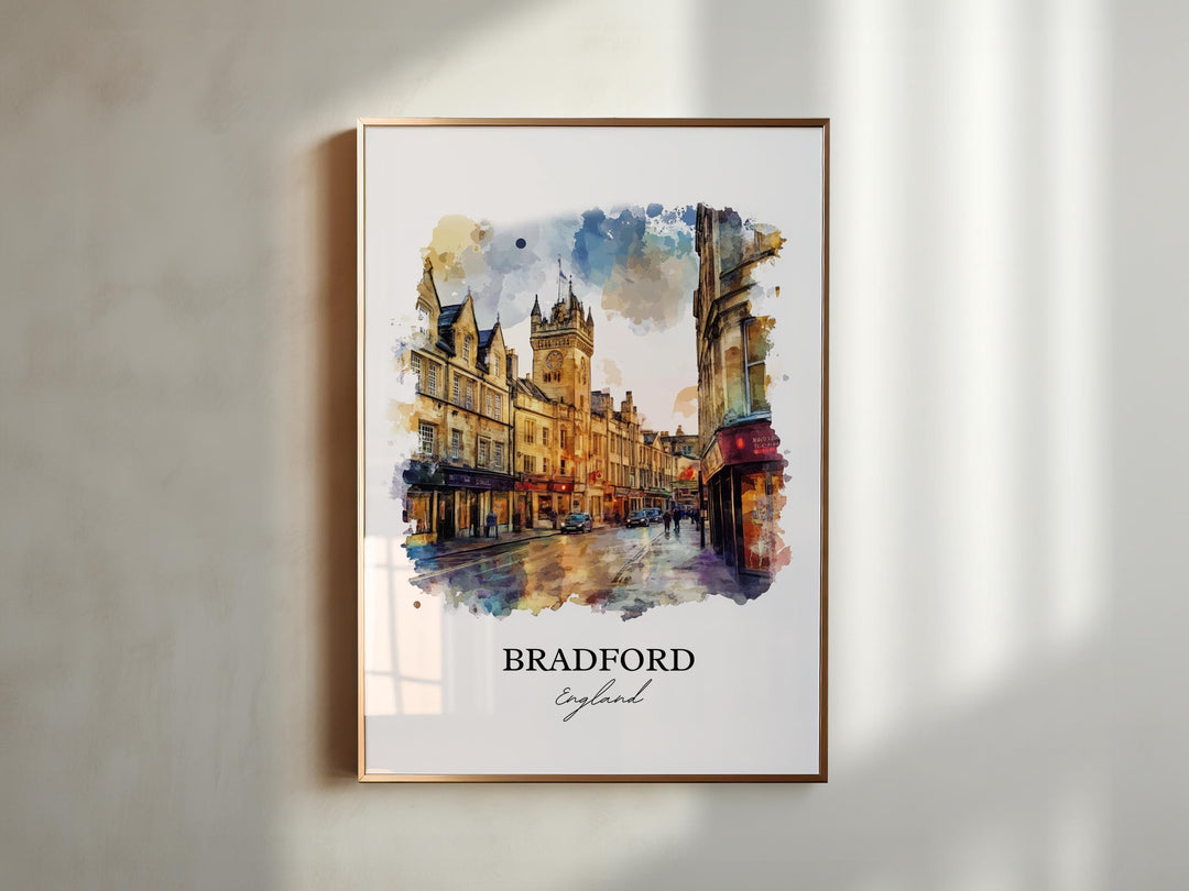 Bradford, England – Watercolor Art Print
