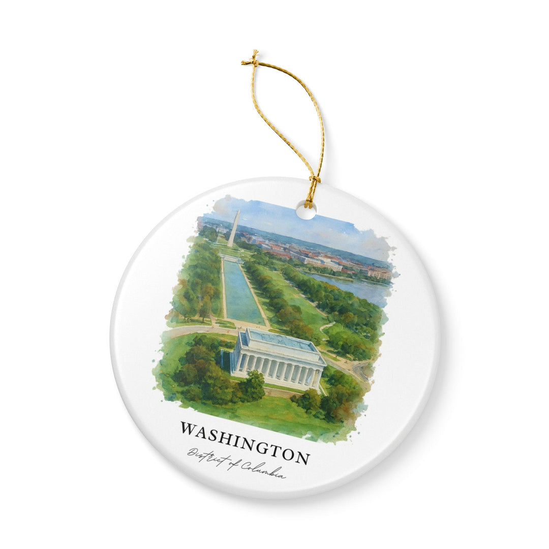 Washington DC Ornament: Washington DC Souvenir, DC Xmas Decor, and Washington Dc Gift