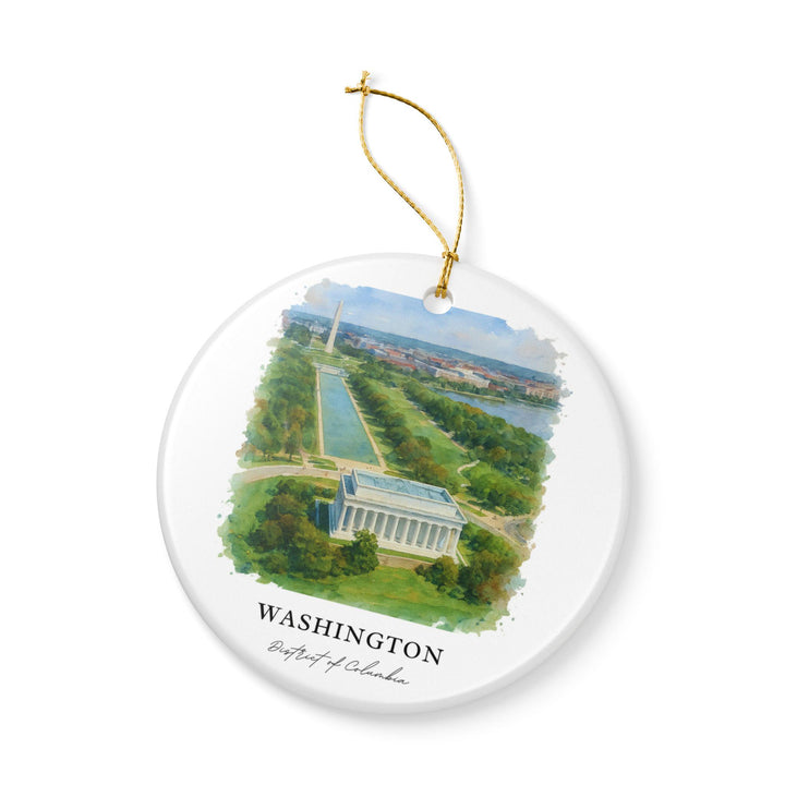 Washington DC Ornament: Washington DC Souvenir, DC Xmas Decor, and Washington Dc Gift