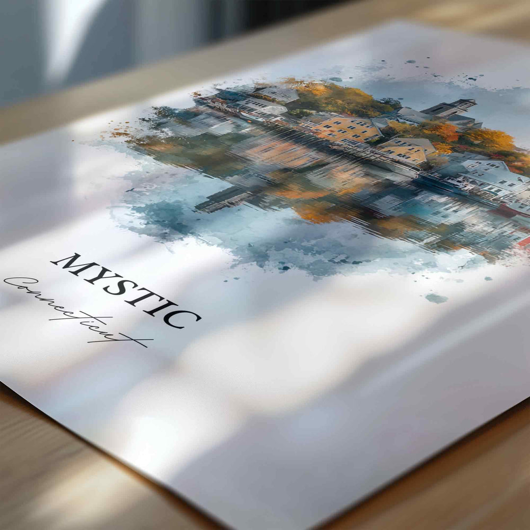 Mystic, Connecticut – Watercolor Art Print