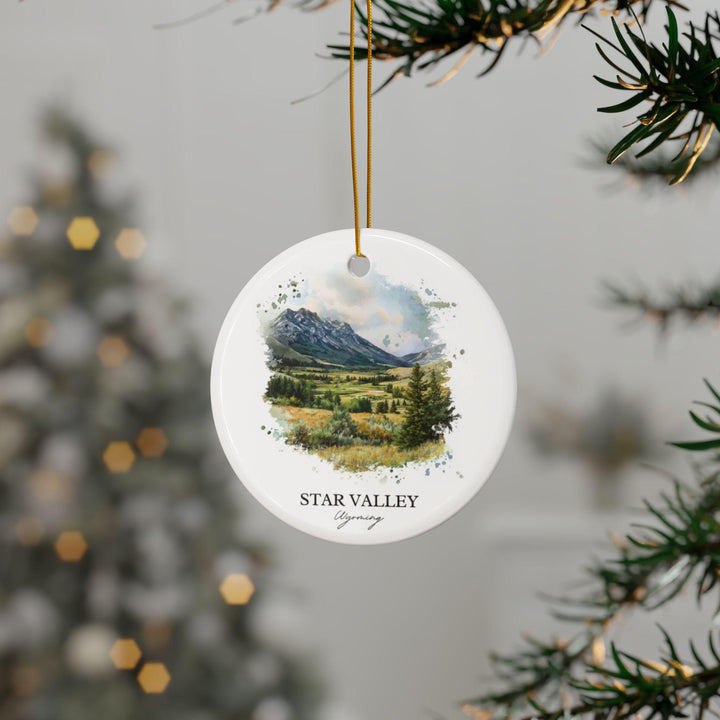 Star Valley WY Ornament: Unique Wyoming Souvenir, Wyoming Xmas Decor, and Authentic Star Valley Wyoming Gift