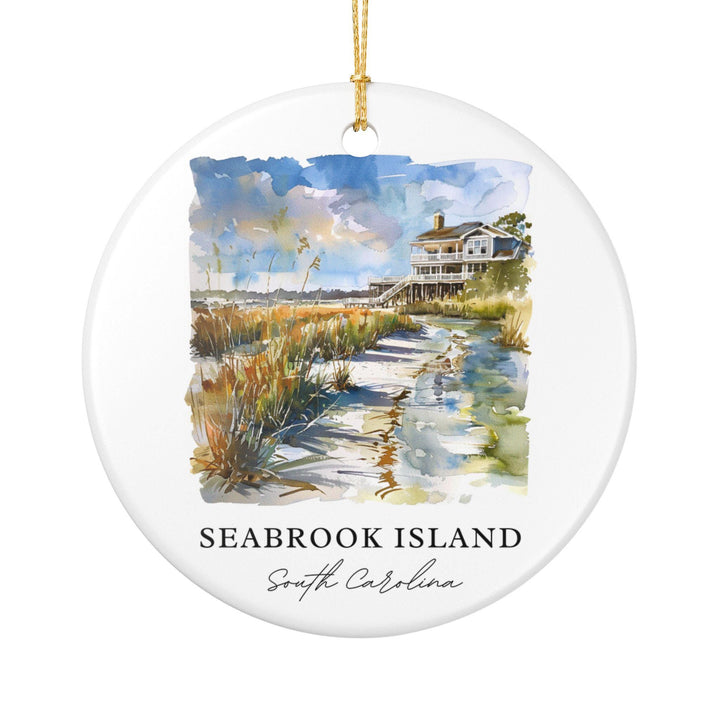 Seabrook Island Ornament: Unique Seabrook SC Souvenir, South Carolina Xmas Decor, and Authentic Seabrook Island Gift