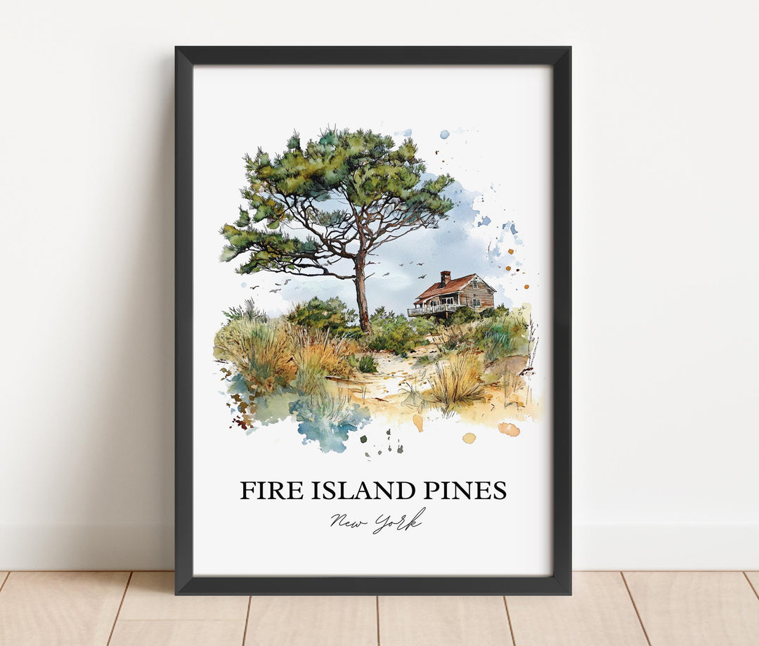 Fire Island NY Wall Art, Long Island Print, Fire Island Artwork, Fire Island Pines Gift, Travel Print, Travel Poster, Housewarming Gift