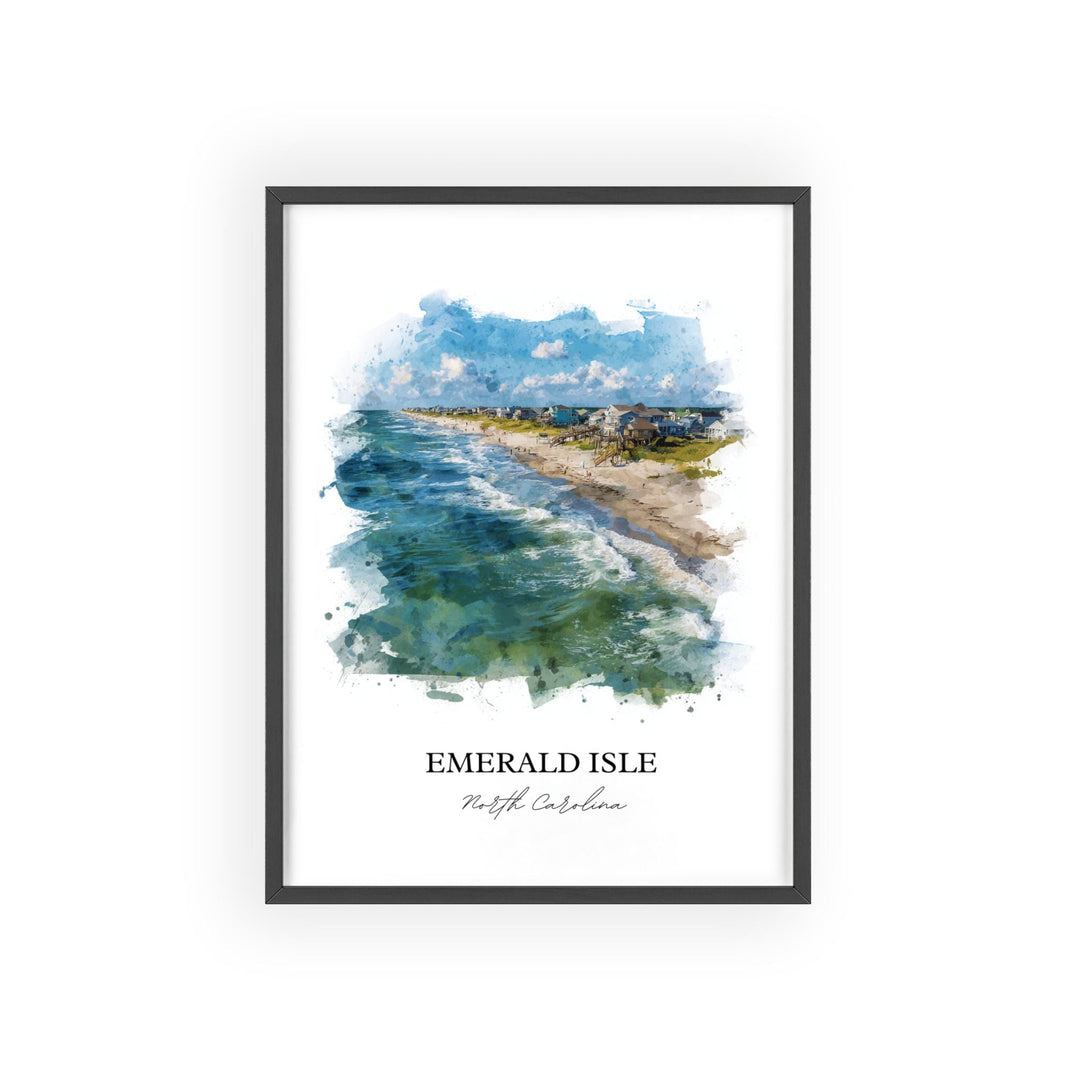Emerald Isle, North Carolina – Watercolor Art Print