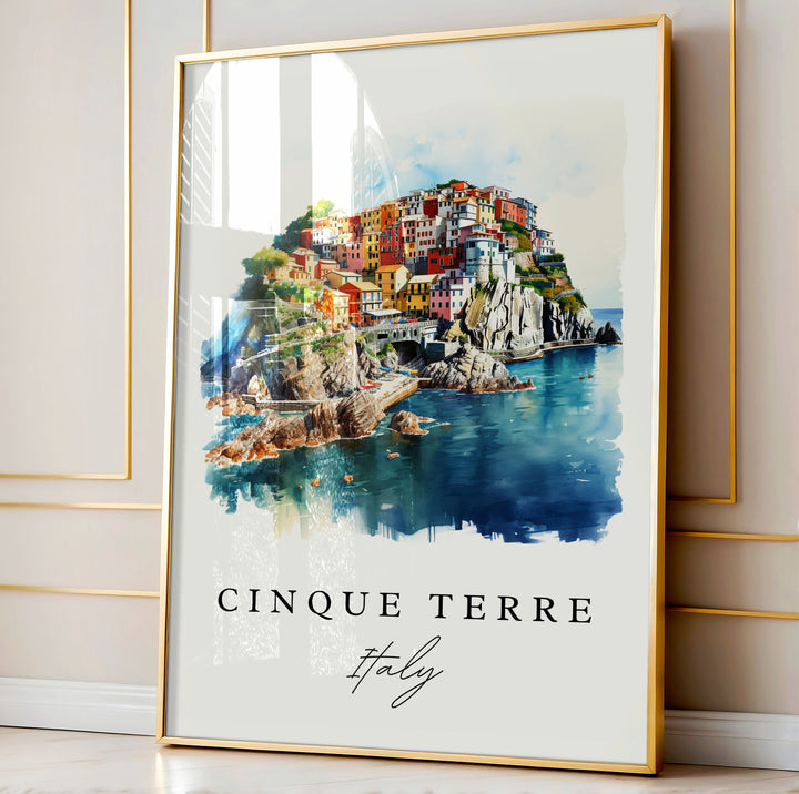 Cinque Terre Italy wall art - Italy, Cinque Terre poster print, Cinque Terre Wedding gift, Birthday present, Custom Text, Perfect Gift