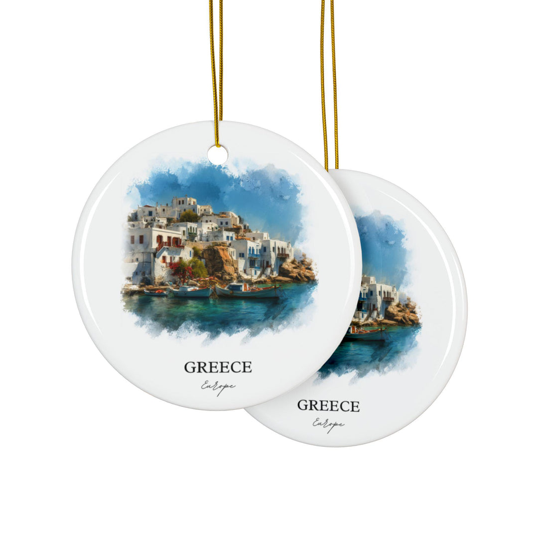 Greece Ornament: Unique Greece Souvenir, Greece Xmas Decor, and Authentic Greece Travel Gift