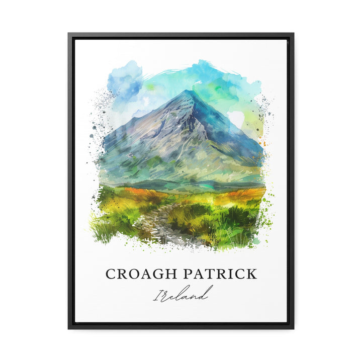 Croagh Patrick Wall Art, Croagh Patrick Print, Ireland Watercolor, The Reek Ireland Gift, Travel Poster, Housewarming Gift