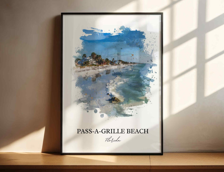 Pass-A-Grille, Florida – Watercolor Art Print