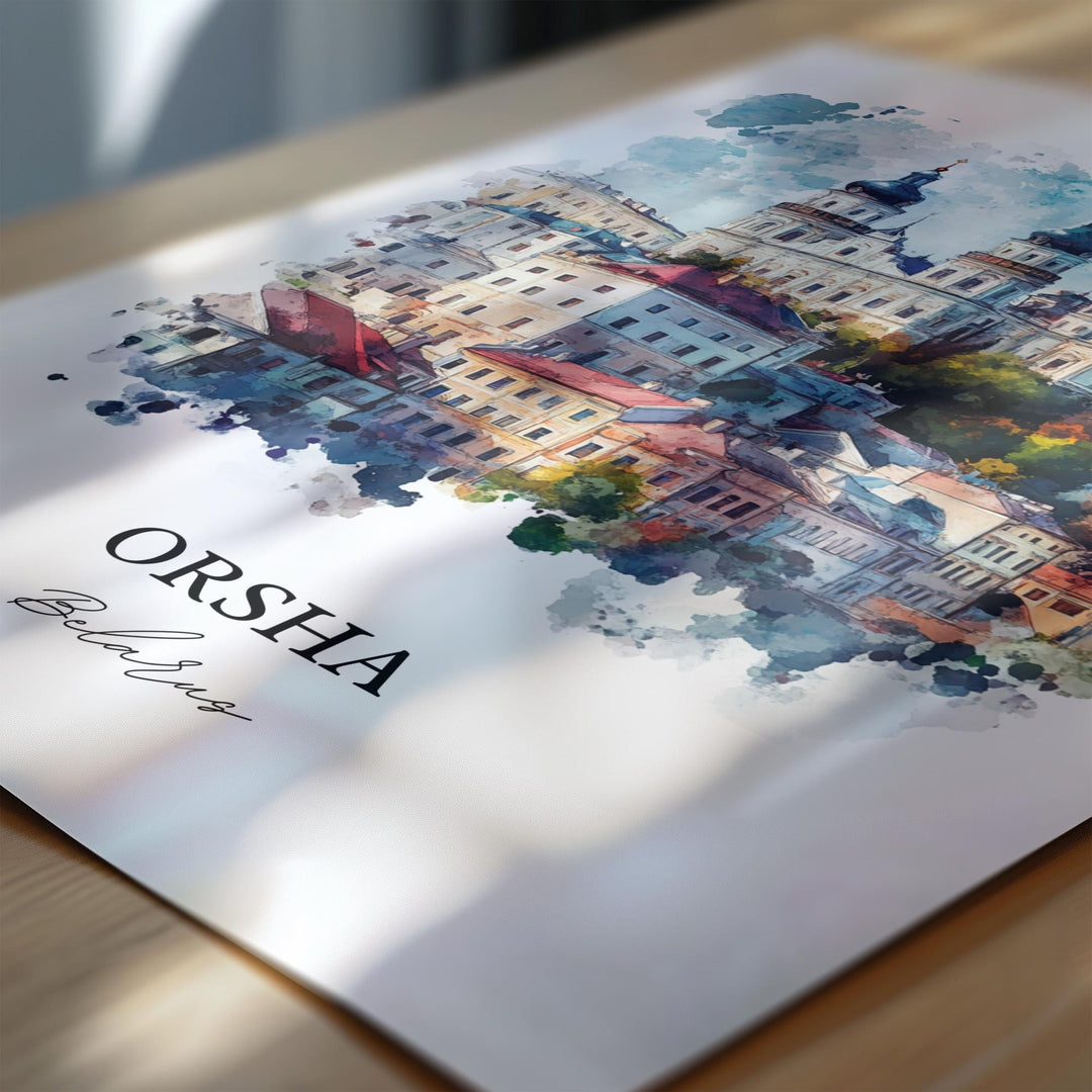 Orsha, Belarus – Watercolor Art Print