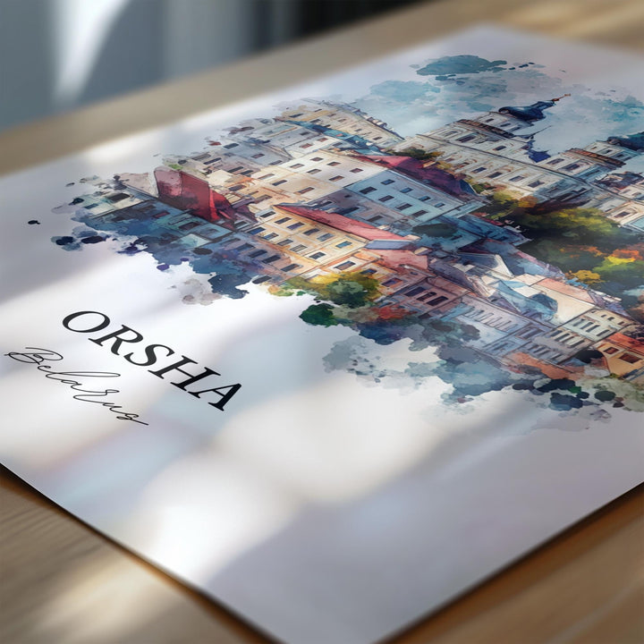 Orsha, Belarus – Watercolor Art Print