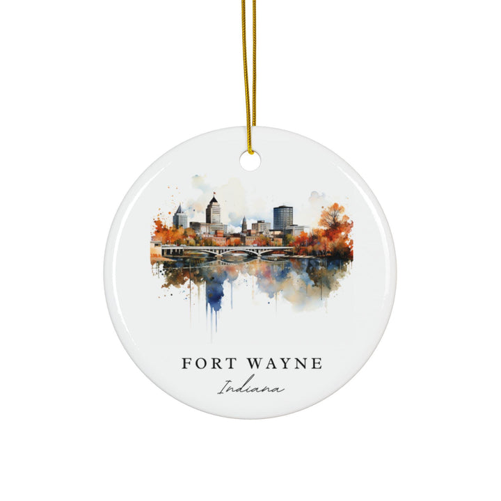 Fort Wayne IN Ornament: Unique Fort Wayne Souvenir, Fort Wayne Decor, and Fort Wayne Indiana Christmas Gift