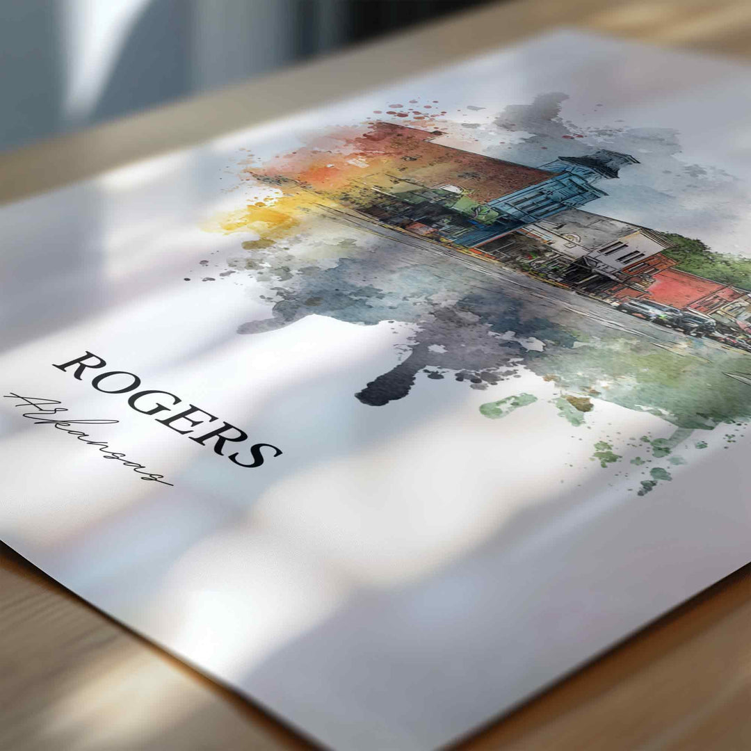 Rogers, Arkansas – Watercolor Art Print