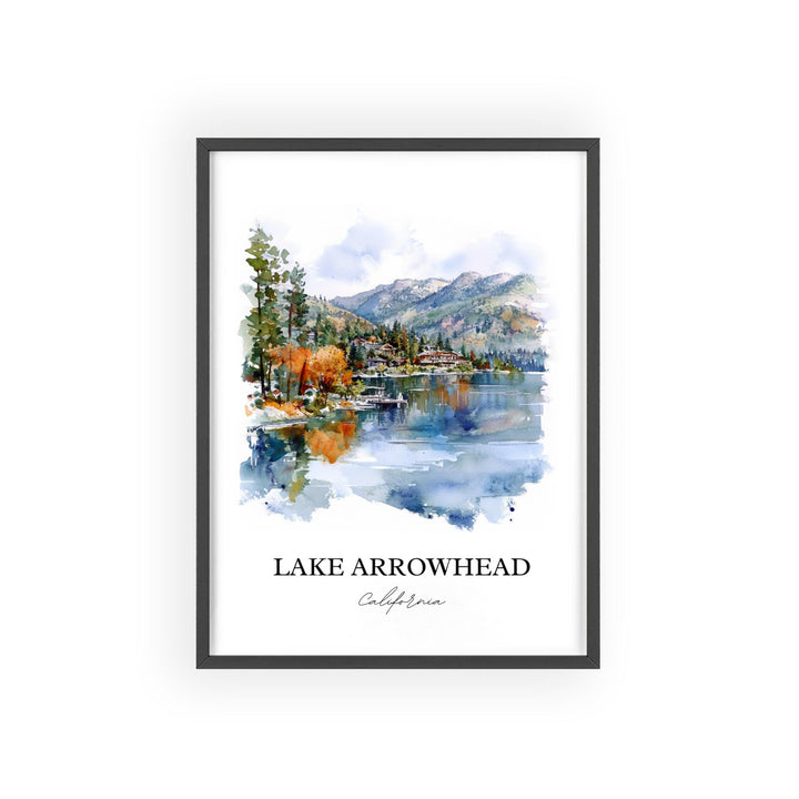 Lake Arrowhead Wall Art, San Bernardino Print, San Bernardino Art, Lake Arrowhead Gift, Travel Print, Travel Poster, Housewarming Gift