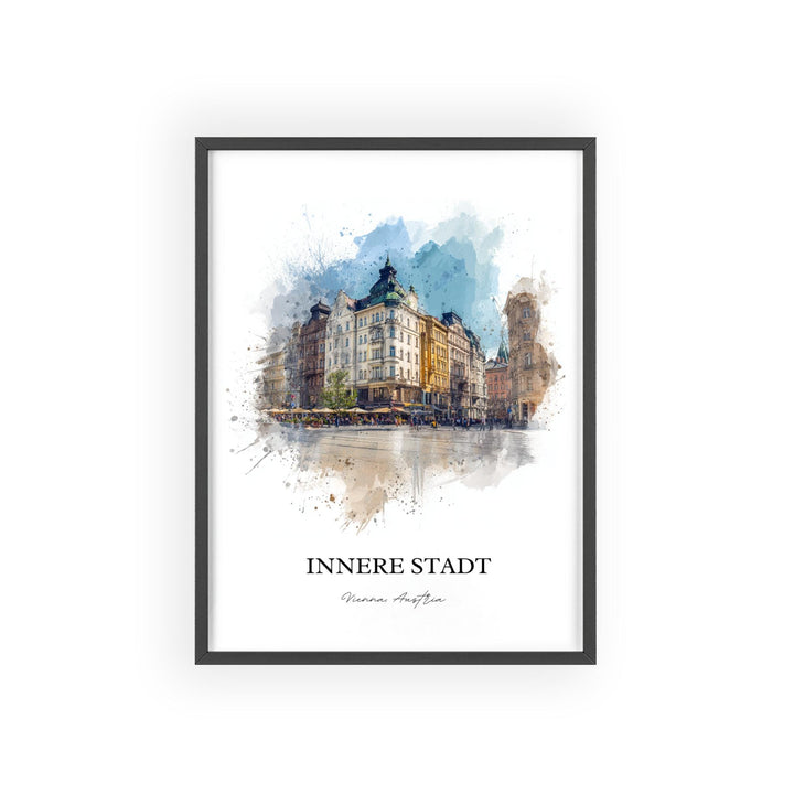 Innere Stadt, Austria – Watercolor Art Print