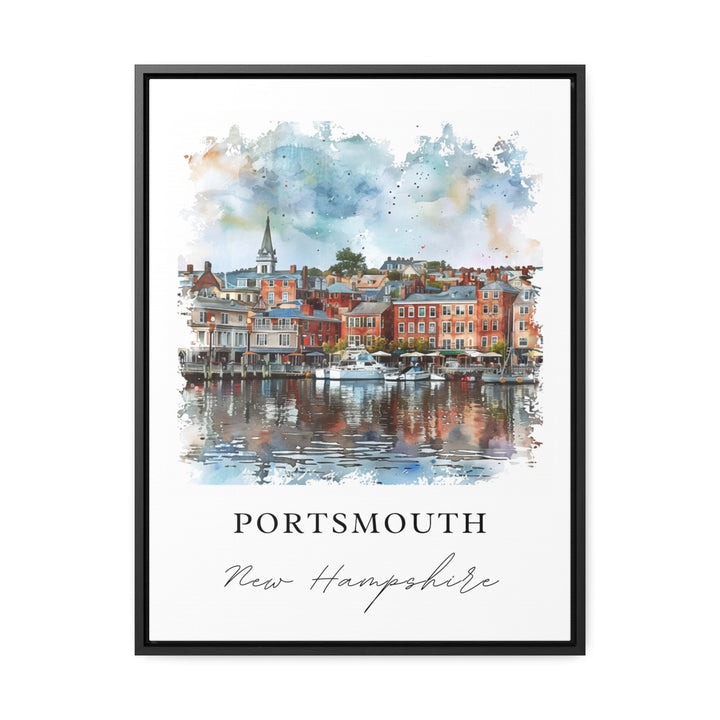 Portsmouth NH Wall Art, Portsmouth Print, Piscataqua River Watercolor, Portsmouth Gift,