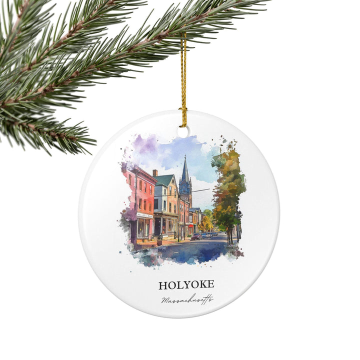 Holyoke MA Ornament: Unique Holyoke Souvenir, Holyoke Xmas Decor, and Authentic Holyoke Massachusetts Gift