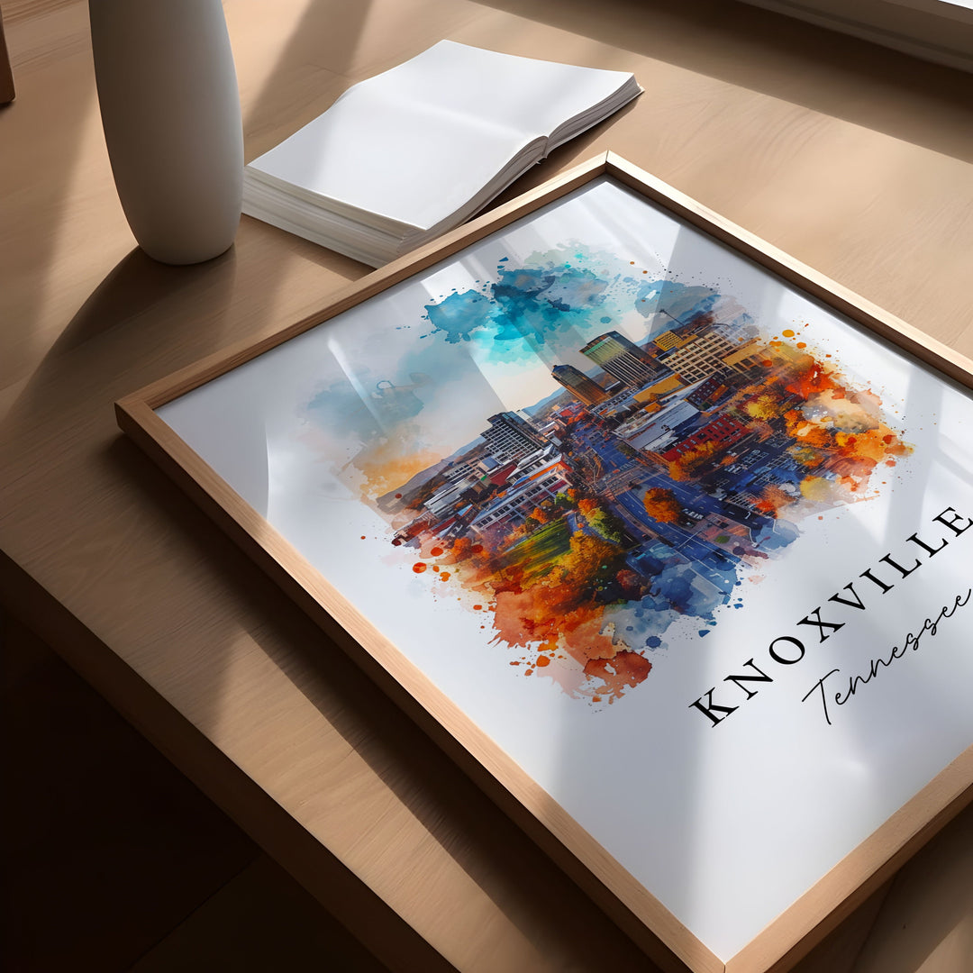 Knoxville TN wall art - Tennessee, Knoxville print, Knoxville Wedding gift, Birthday present, Custom Text, Perfect Gift
