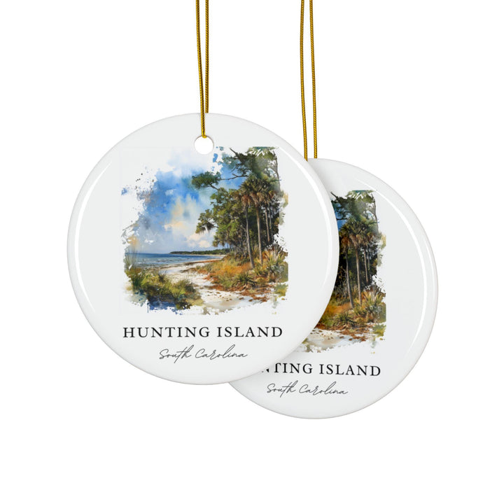 Hunting Island SC Ornament: Unique South Carolina Souvenir, South Carolina Xmas Decor, and Authentic Hunting Island Gift