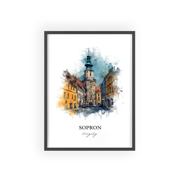 Sopron, Hungary – Watercolor Art Print