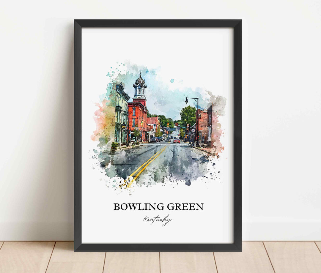 Bowling Green, Kentucky – Watercolor Art Print