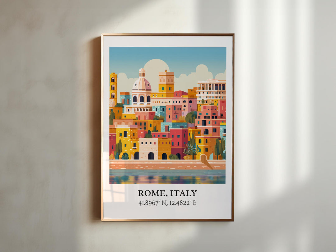 Rome Art, Rome Retro Travel Art, Rome Home Decor, Rome Italy Gift, Italy Travel Art, Travel Prints, Housewarming Gift