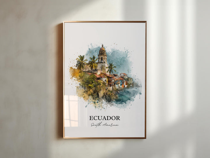 Ecuador, South America – Watercolor Art Print