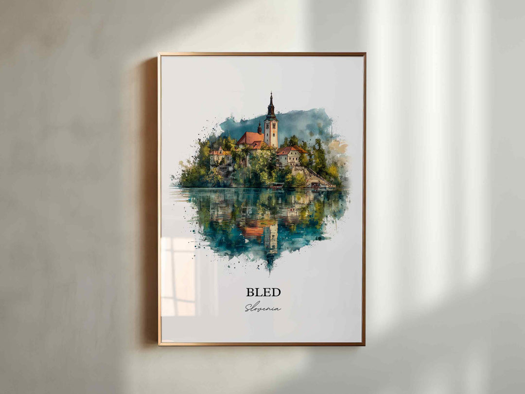 Bled, Slovenia – Watercolor Art Print