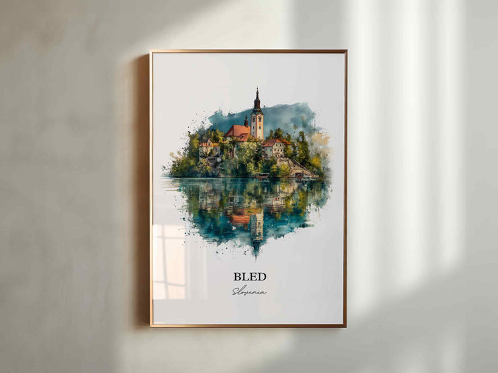 Bled, Slovenia – Watercolor Art Print