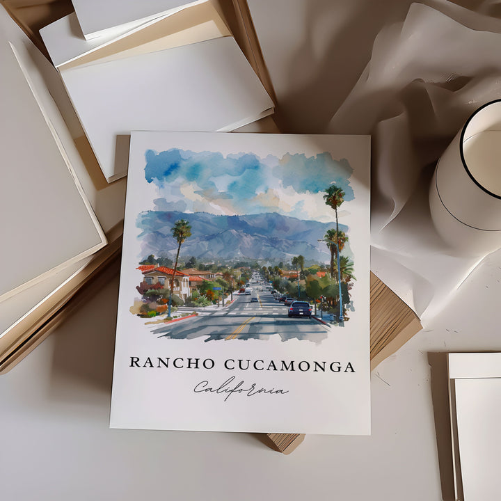 Rancho Cucamonga Art, California Print, Rancho Cucamonga Wall Art, LA Gift, Travel Print, Travel Poster, Travel Gift, Housewarming Gift