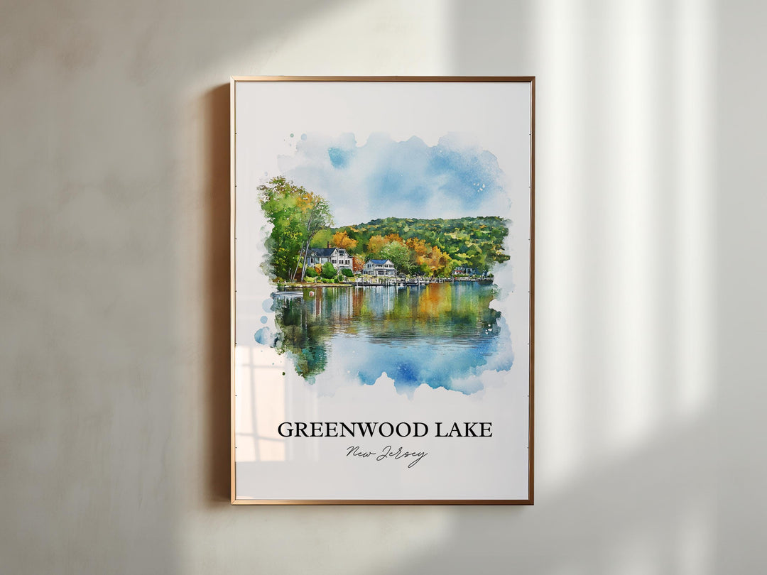Greenwood Lake Wall Art, Orange County NY Print, Greenwood Lake Artwork, Greenwood Lake Gift, Travel Print, Travel Poster, Housewarming Gift