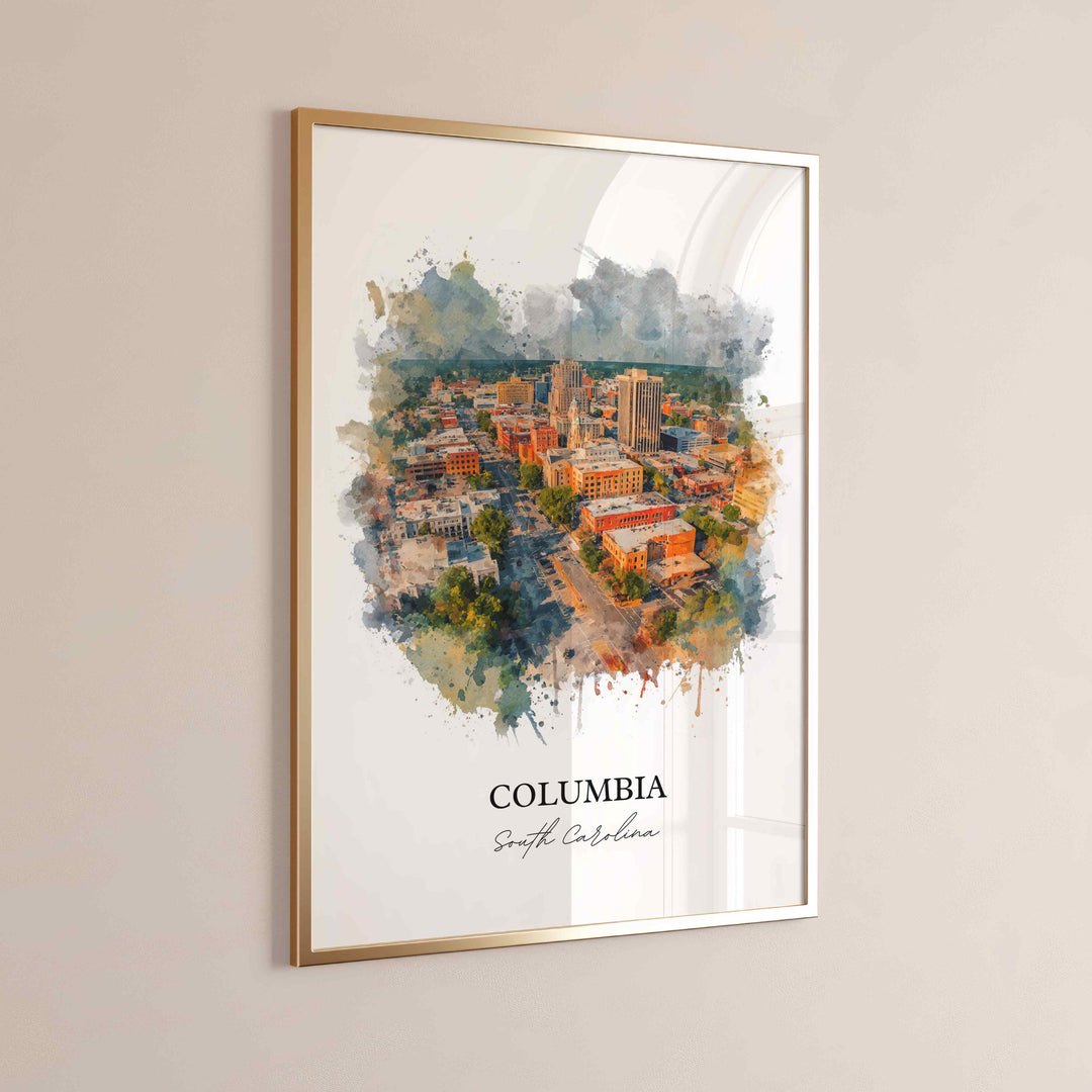Columbia, South Carolina – Watercolor Art Print